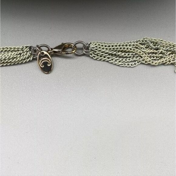 Charming Charlie Necklace Modern Color Cream, Black, Tan Layered Chains 24" NWOT - Picture 5 of 7